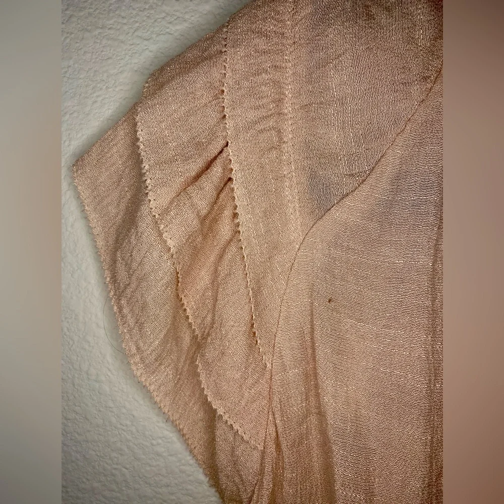 Grade and Gather Tea Rose Pink Gauze Blouse. Size L - Picture 2 of 8